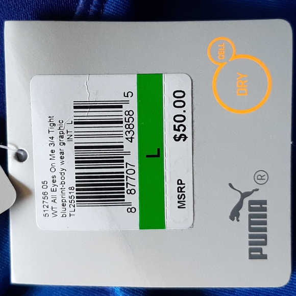 NWT Blue Puma 3/4 Leggings - Picture 6 of 6